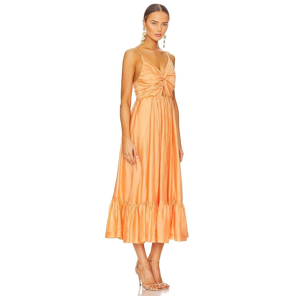 Sabina Musayev Olinda Dress Cut-Out Sleeveless in Peach Size Small NWT